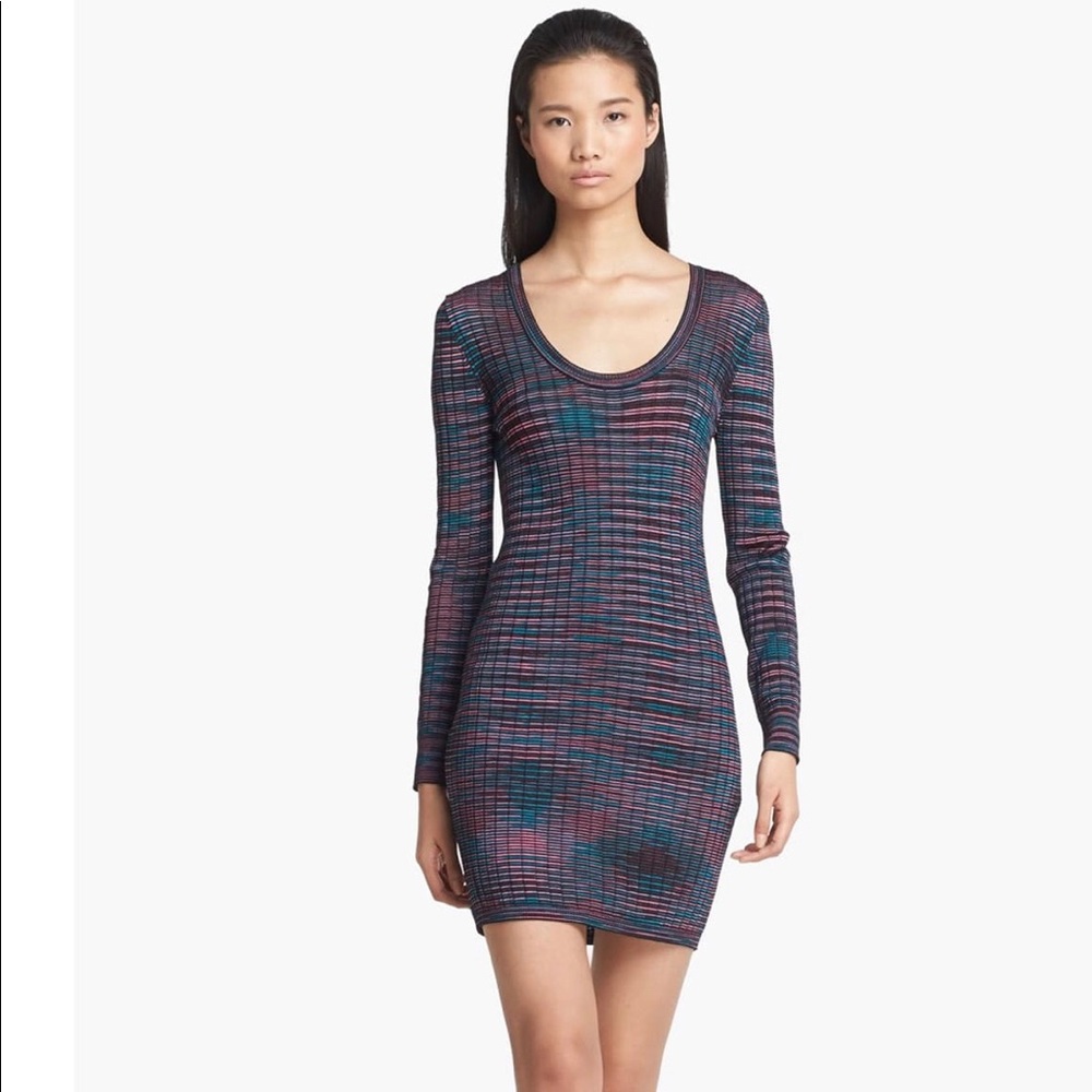 M Missoni Space Dye Knit Sweater Sheath Dress
